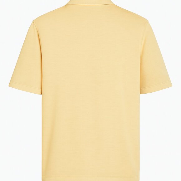 ✨ Vintage Finn 100% Silk Polo Shirt Men’s Medium – Light Yellow / Champagne - Picture 3 of 17